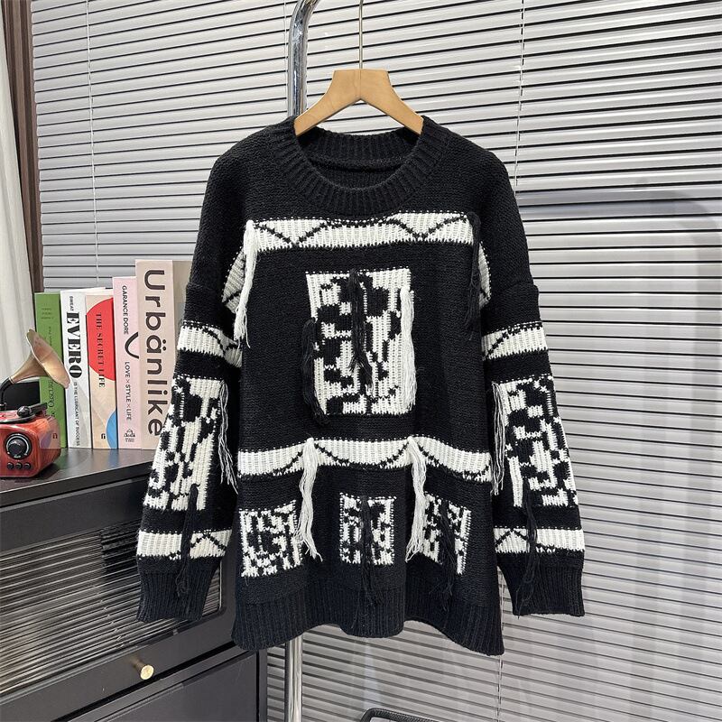 【tops】クルーネックニットセーター　M18993