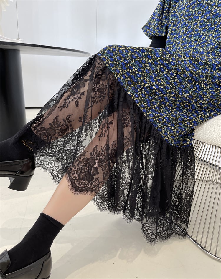 【dress】レース花柄ワンピース　M25158