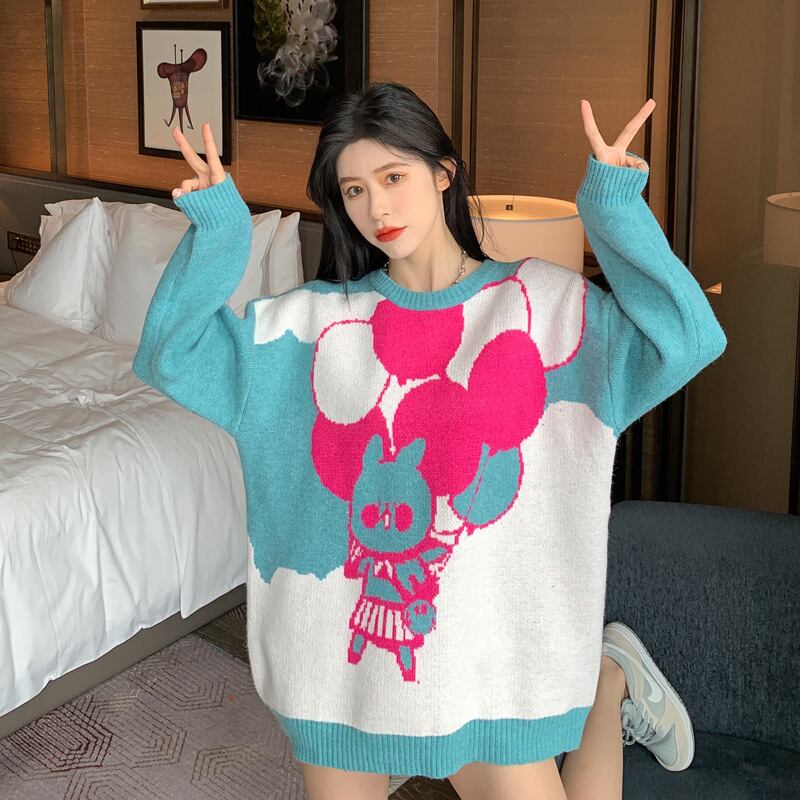 【tops】クルーネックニットセーター　M17997