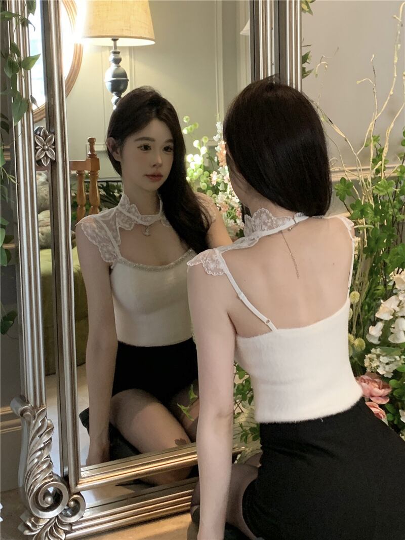 【tops】レースノースリーブキャミソール G20137