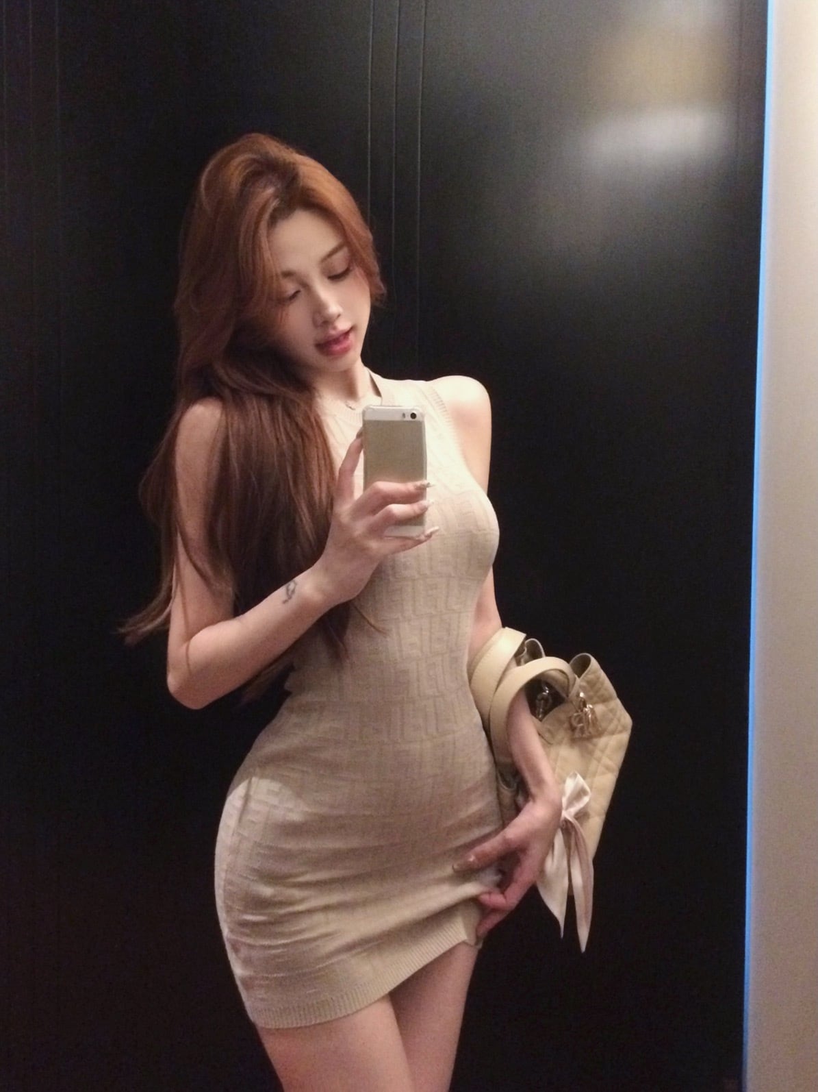 【dress】ノースリーブニットワンピース　M24508