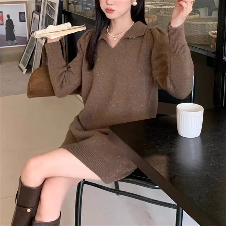 【dress】ニットワンピース　M25887