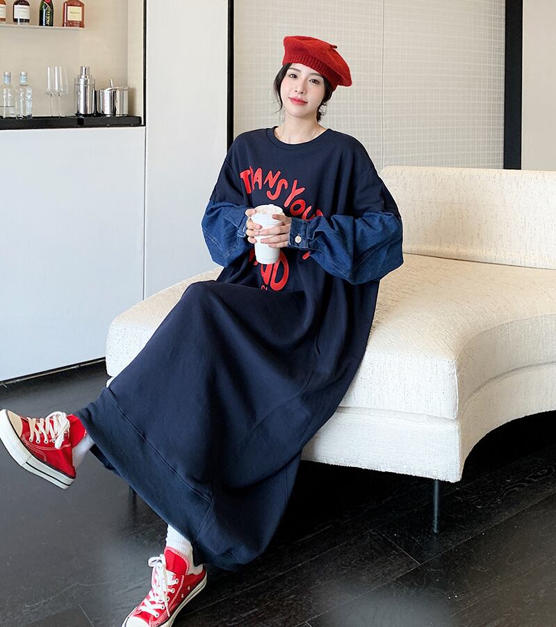 【dress】プリントカジュアルワンピース　M18590