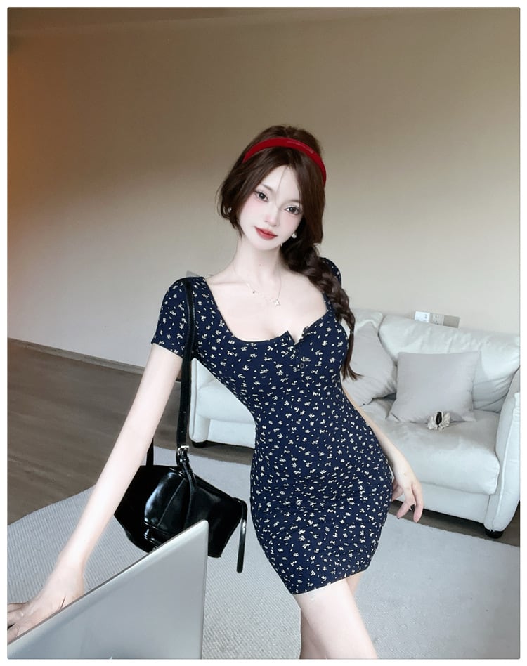 【dress】花柄ワンピース　M24180