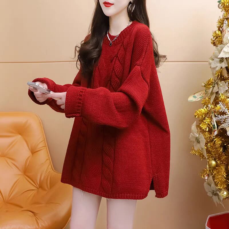 【tops】クルーネックニットセーター　M29162