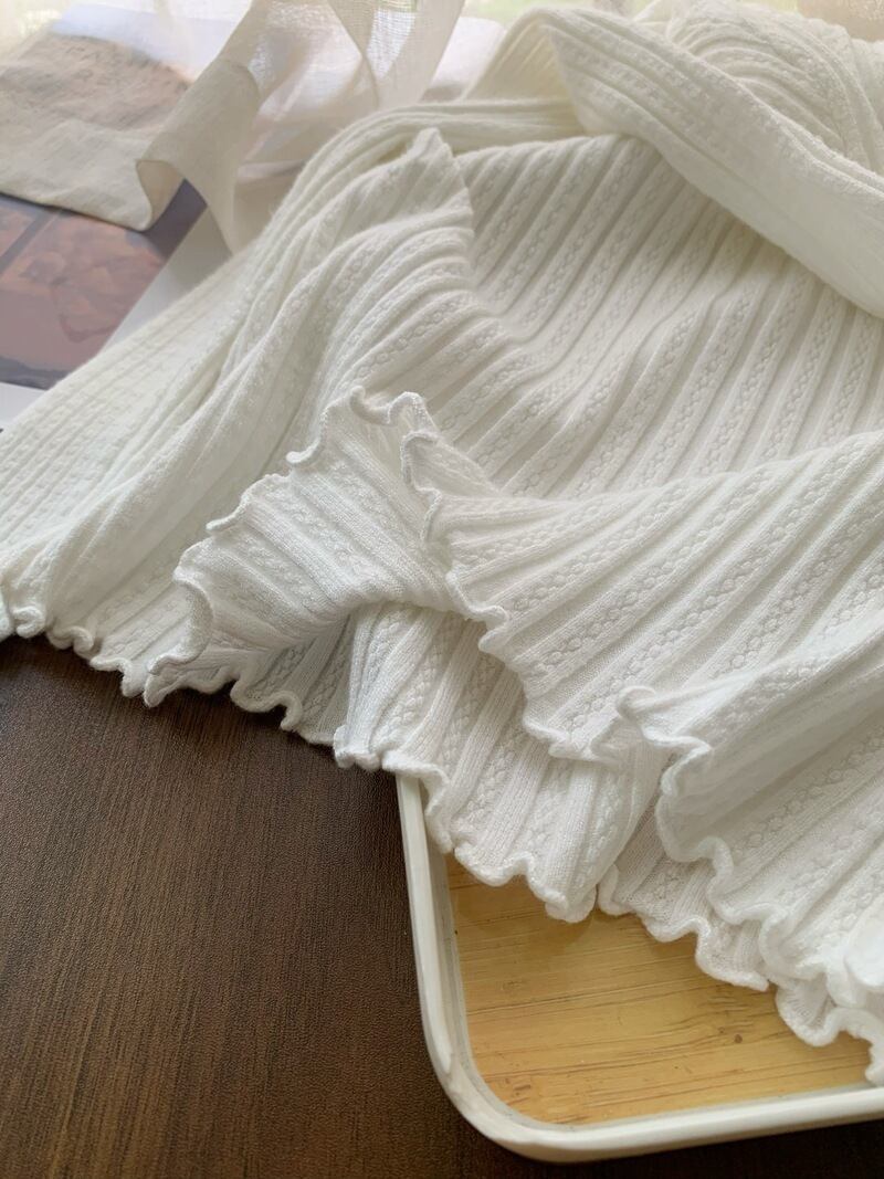 【tops】フリルニットトップス　M26833
