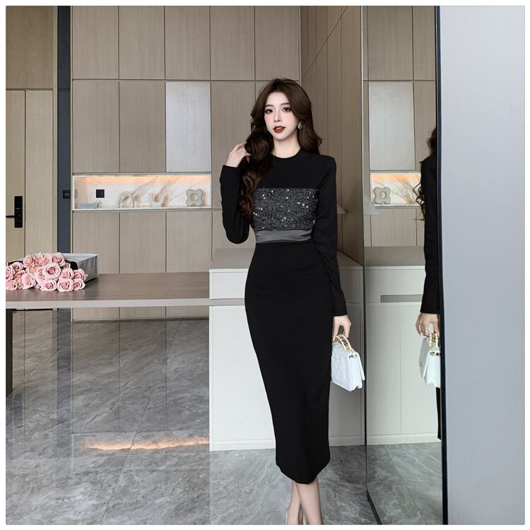 【dress】スパンコールワンピース　M27057