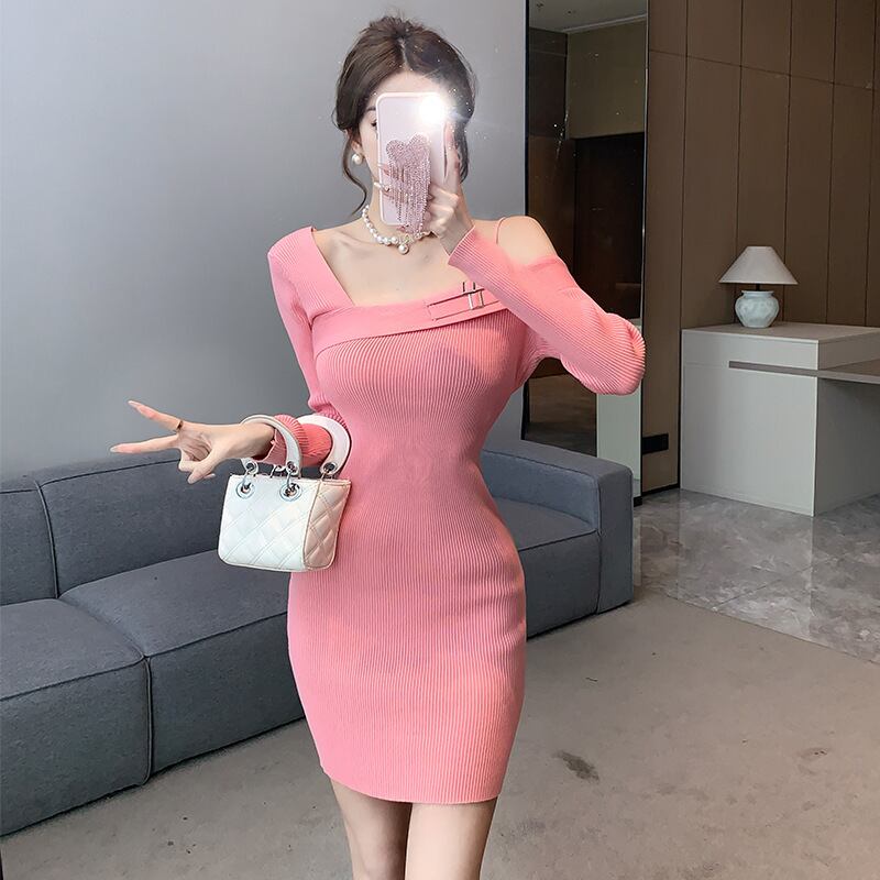 【dress】ニットワンピース　M19109