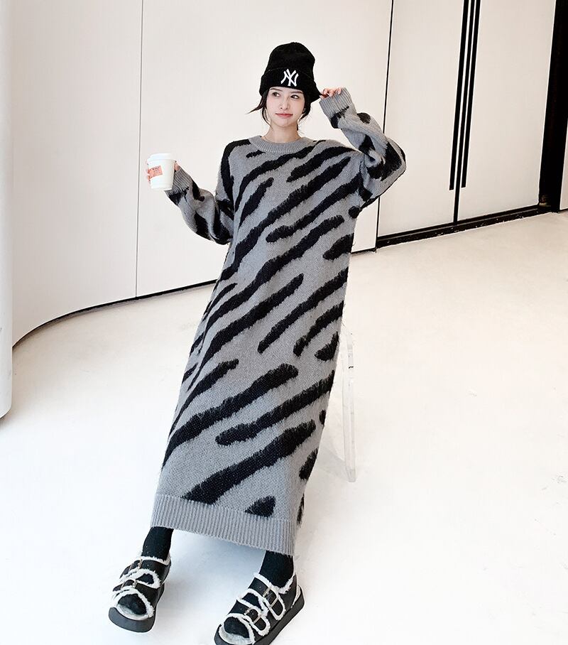 【dress】ロングニットワンピース　M18580