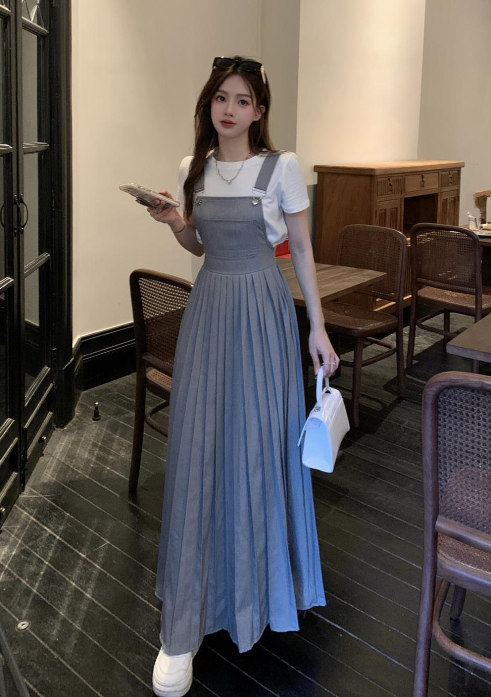 【set】Tシャツ+サロペットワンピース２点セットG21505