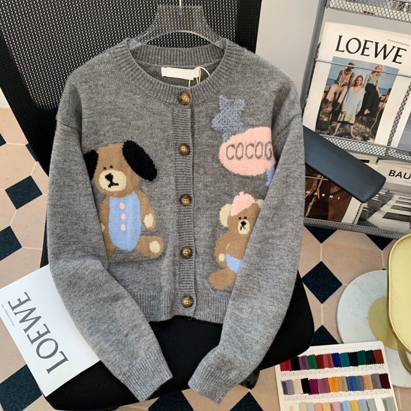 【outer】カートゥーンニットカーデ　M29134