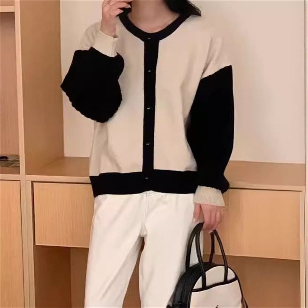 【outer】切り替えニットカーデ　M25979