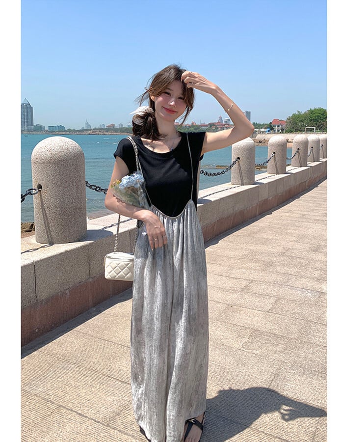 【set】Tシャツ×ワイドパンツセット　M24384