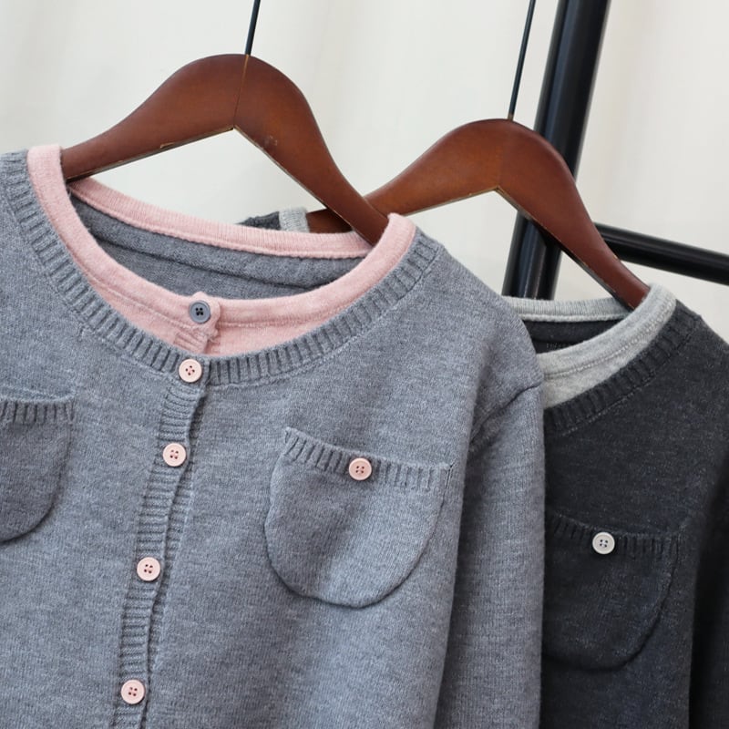 【outer】配色切り替えニットカーデ　M28598