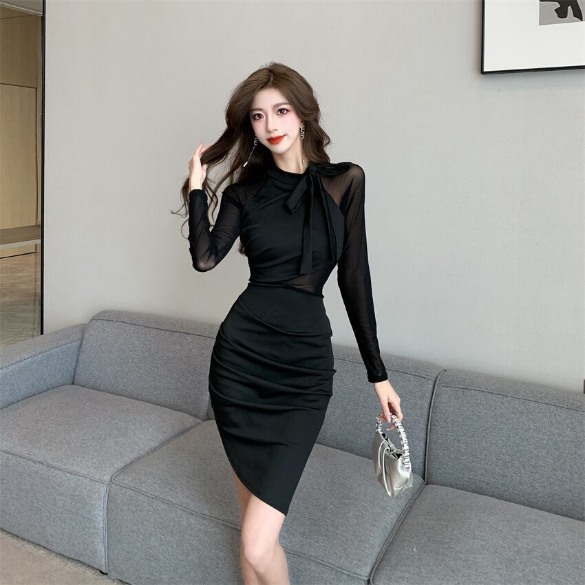 【dress】チュールドッキングワンピース　M28129