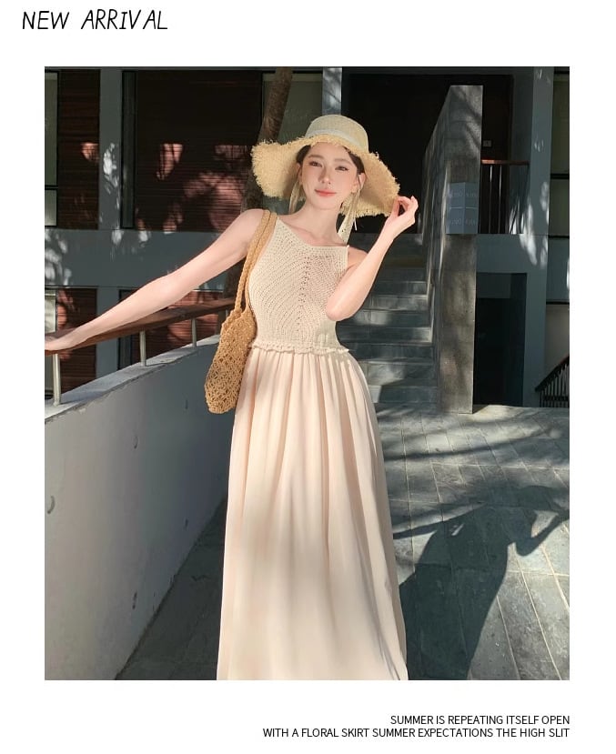 【dress】ニット切り替えワンピース　M24762
