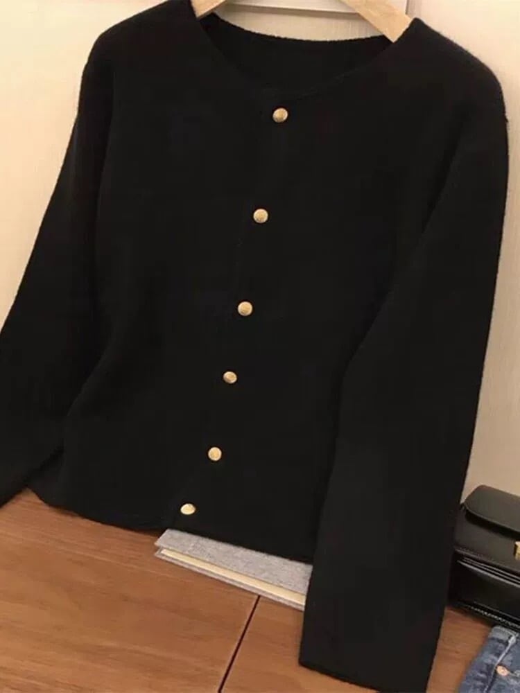 【outer】クルーネックニットカーデ　M25943