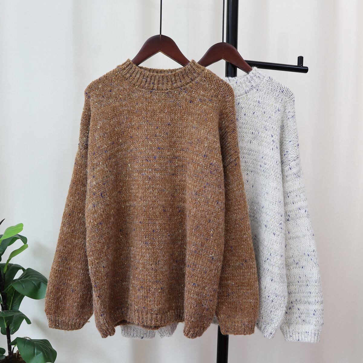 【tops】クルーネックニットセーター　M18874