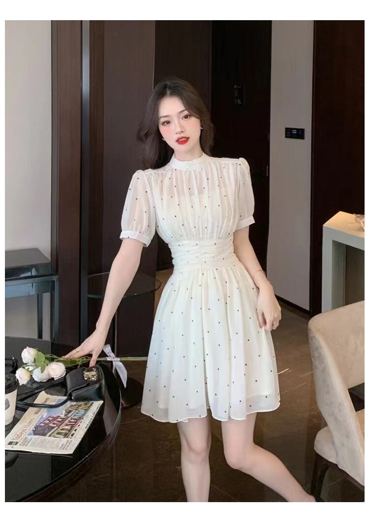 【dress】シフォンドット柄ワンピース G20653