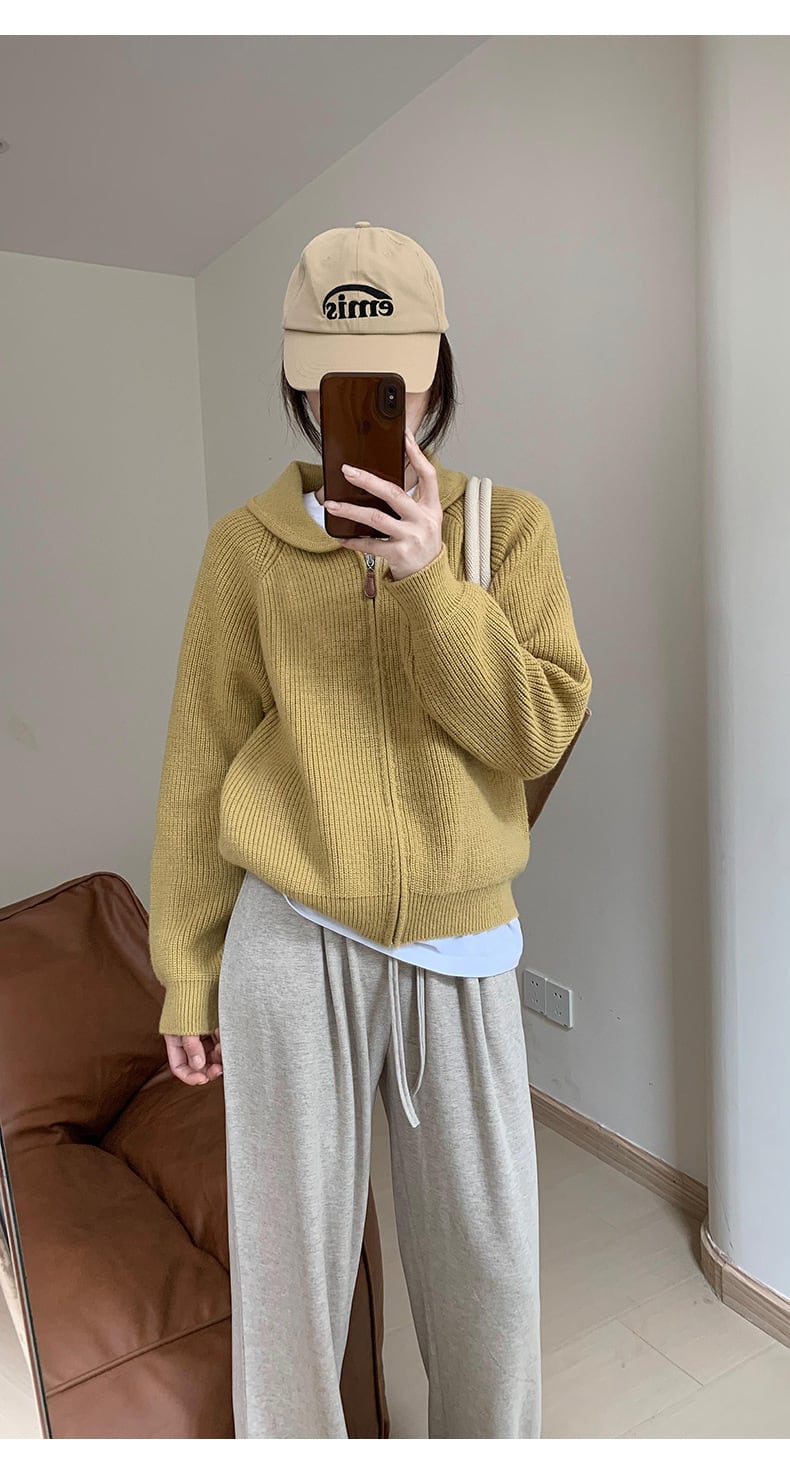 【outer】ファスナーニットカーデ　M27230