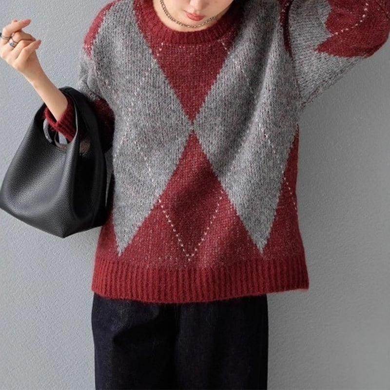 【tops】ニットトップス Q7079