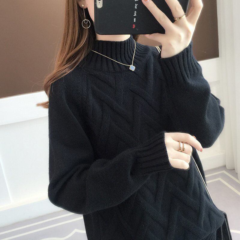 【tops】ハーフネックニットセーターG18054