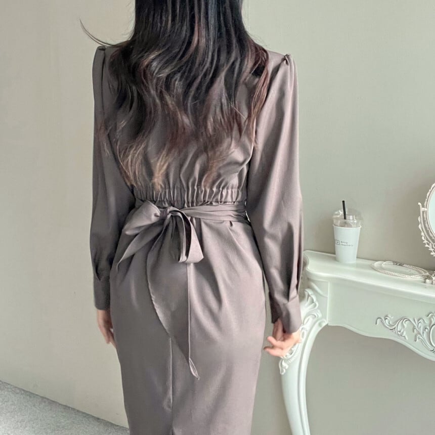 【dress】クルーネックワンピース　M29550