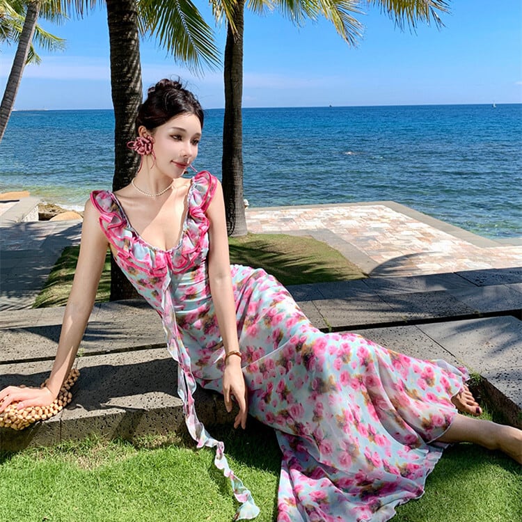 【dress】花柄キャミワンピース　M25134