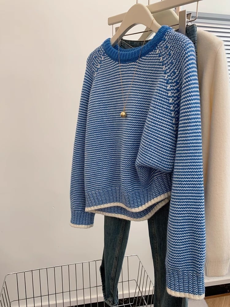 【tops】クルーネックニットセーター　M29298