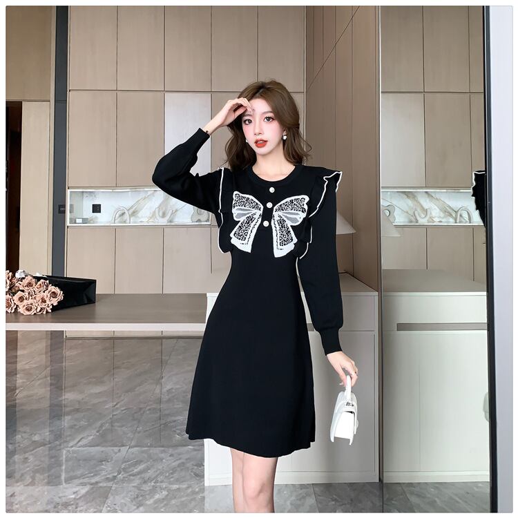 【dress】リボン付きデートワンピース　M18710