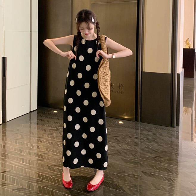 【dress】ドット柄ワンピース　M25119