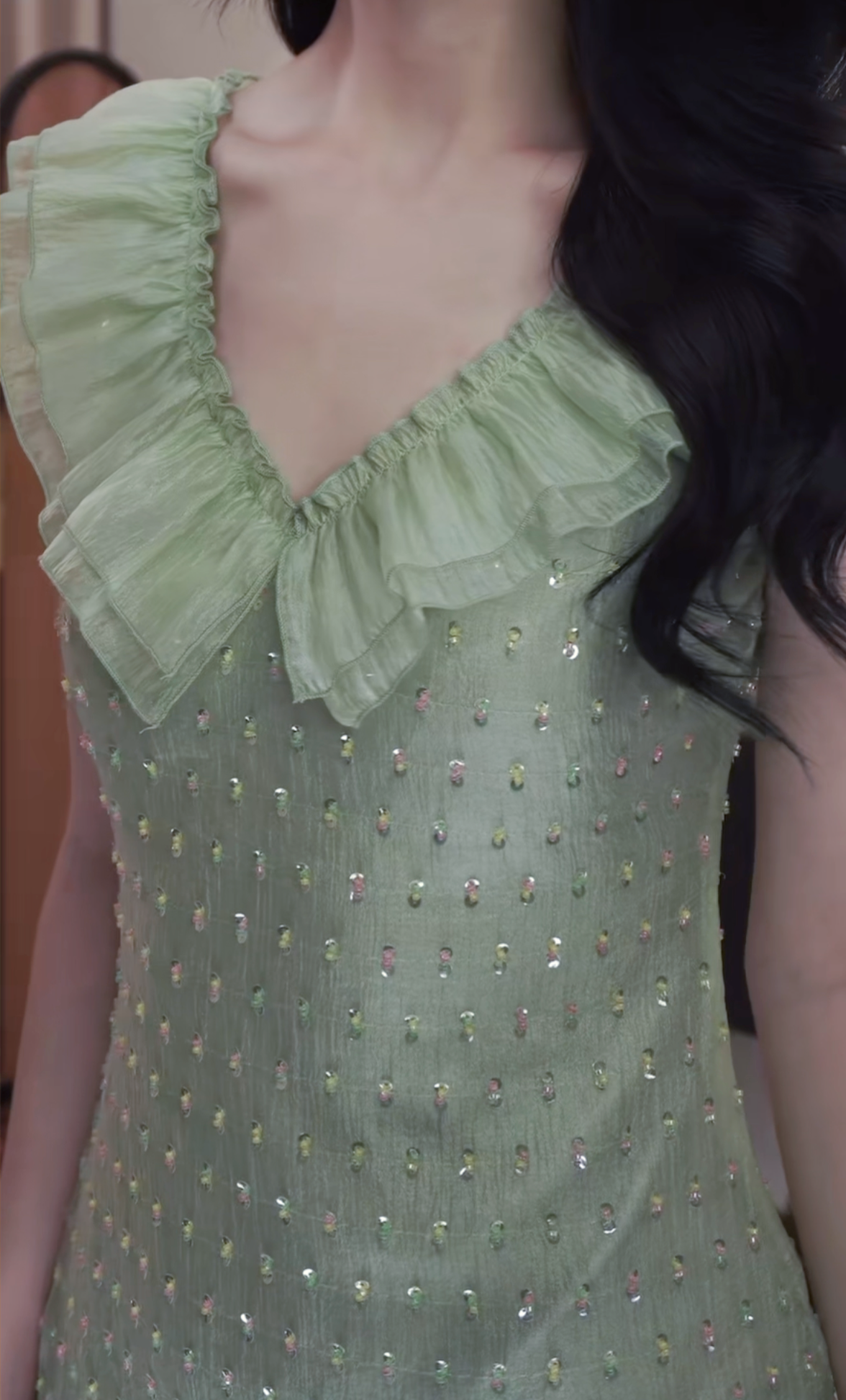 【dress】スパンコール付きマーメイドワンピース　N2987