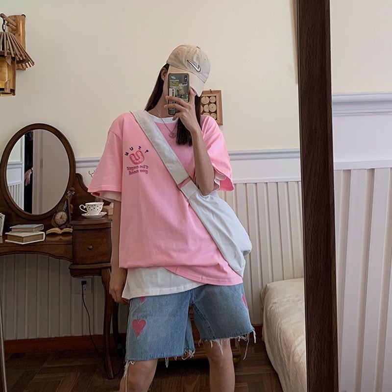 【bottoms】ハートデニムショートパンツG21294