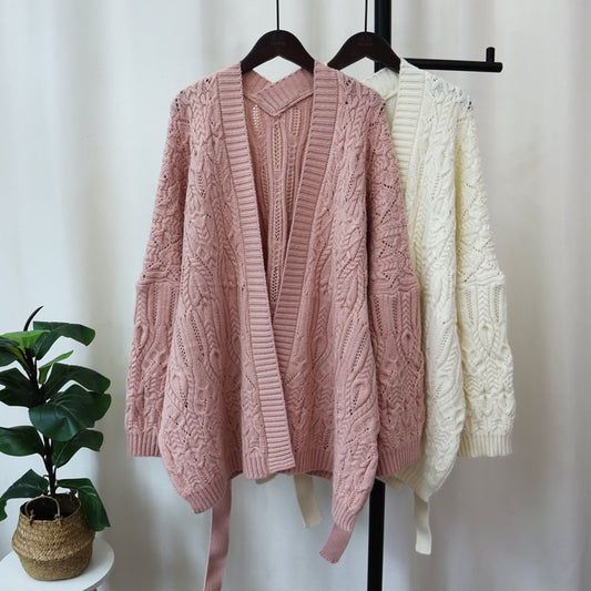 【outer】Vネックニットカーデ　M25392