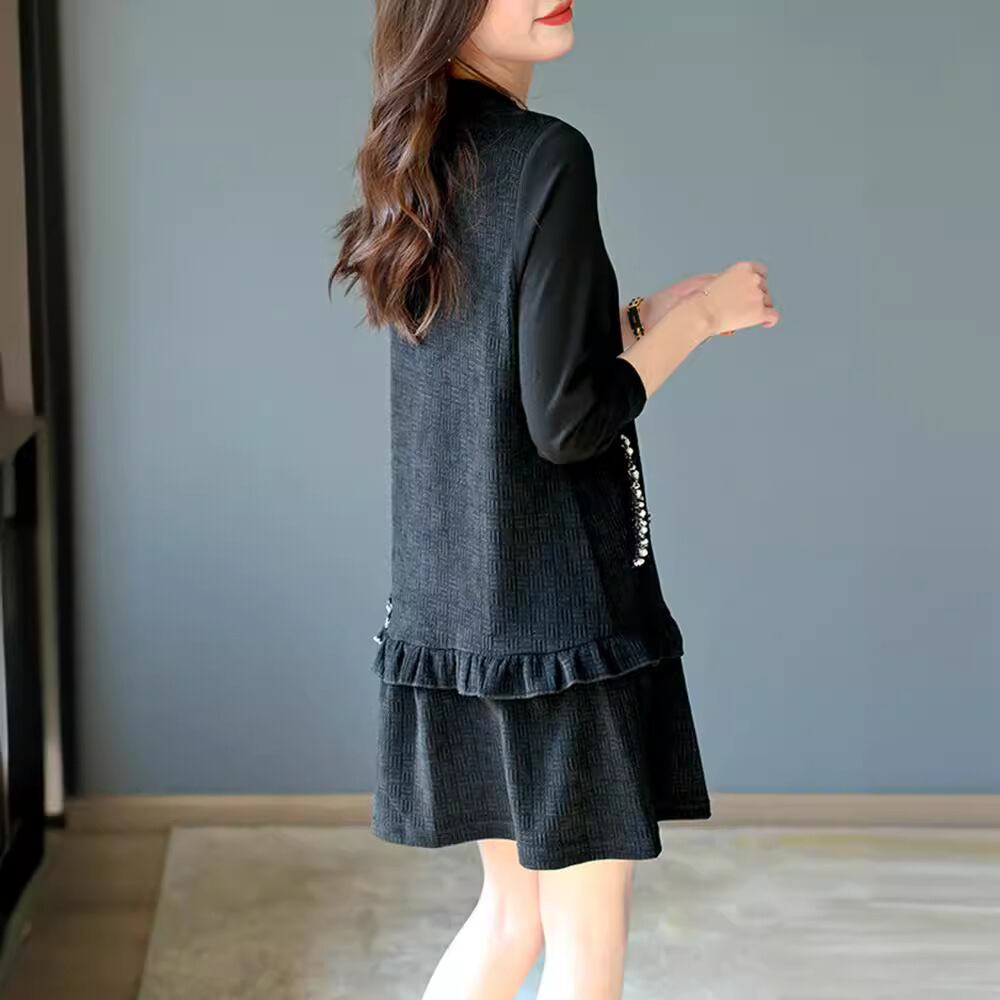 【dress】ビーズフリルワンピース G20260