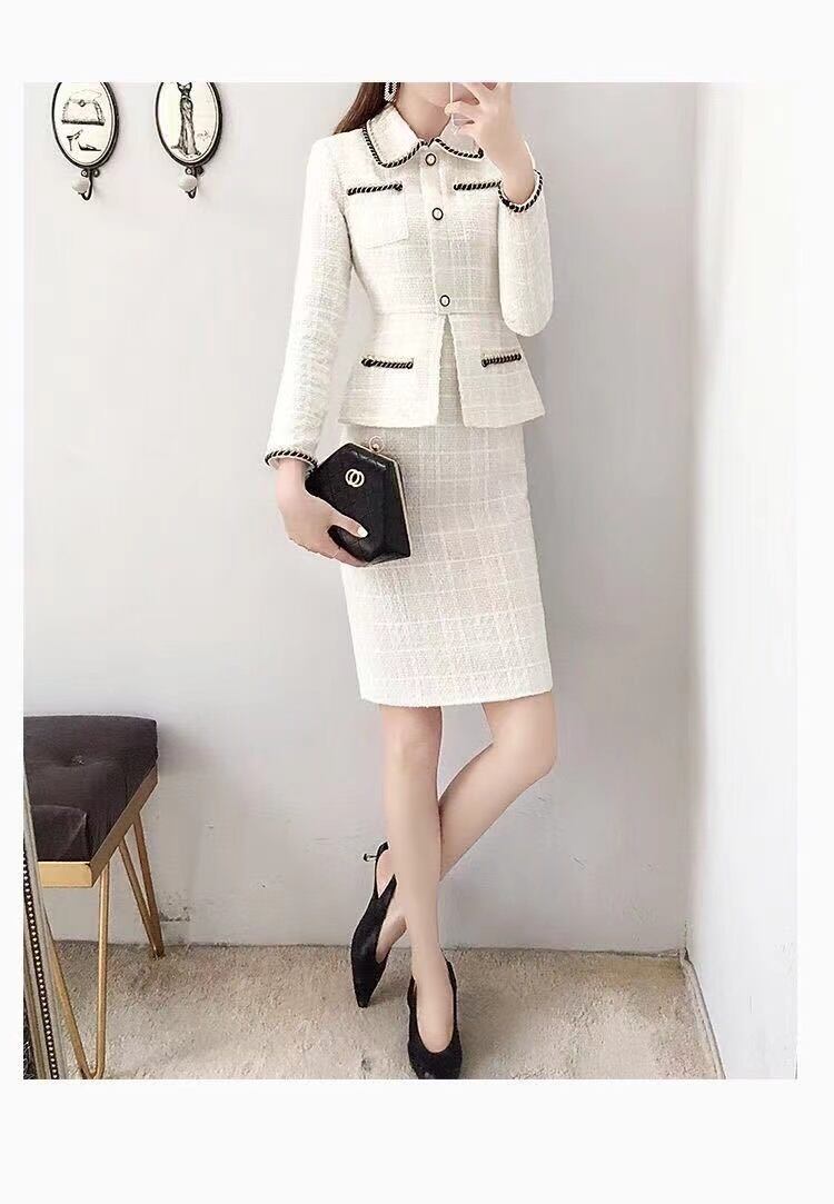 【dress】激安販売中エレガントラペル長袖体型カバー配色OL通勤タイト厚手フォーマルワンピースF1408