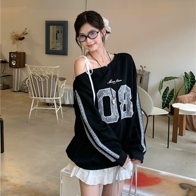 【tops】オフショルダープルオーバー　M26038