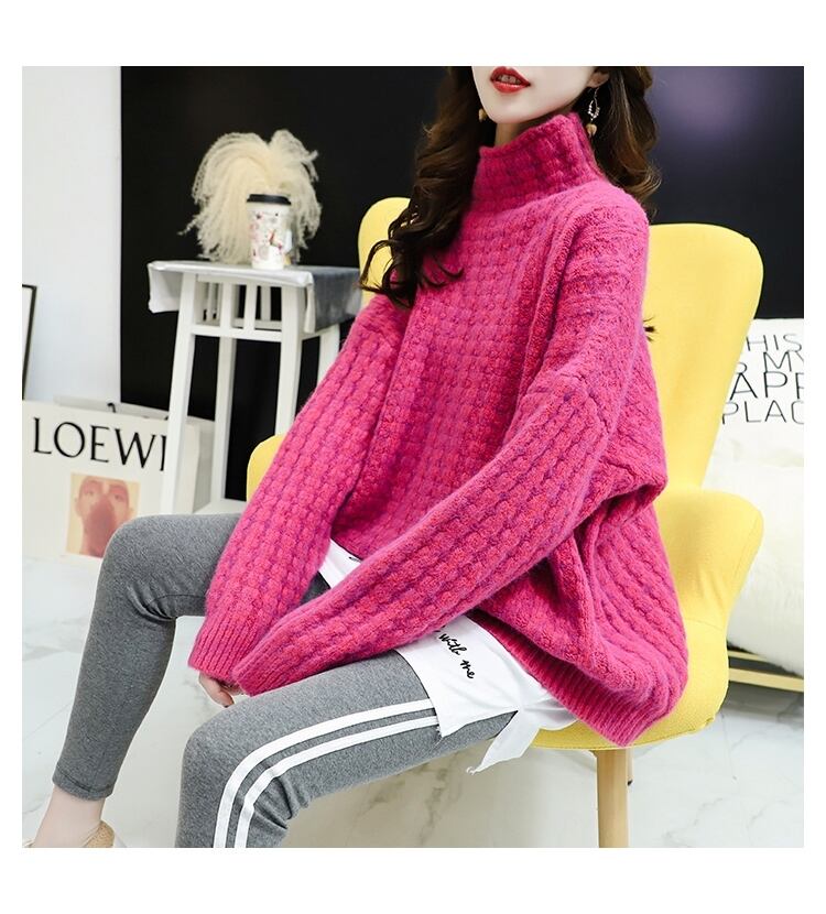 【tops】秋冬新作!韓国系着心地良いルーズ厚手合わせやすいゆったりセーター G3657