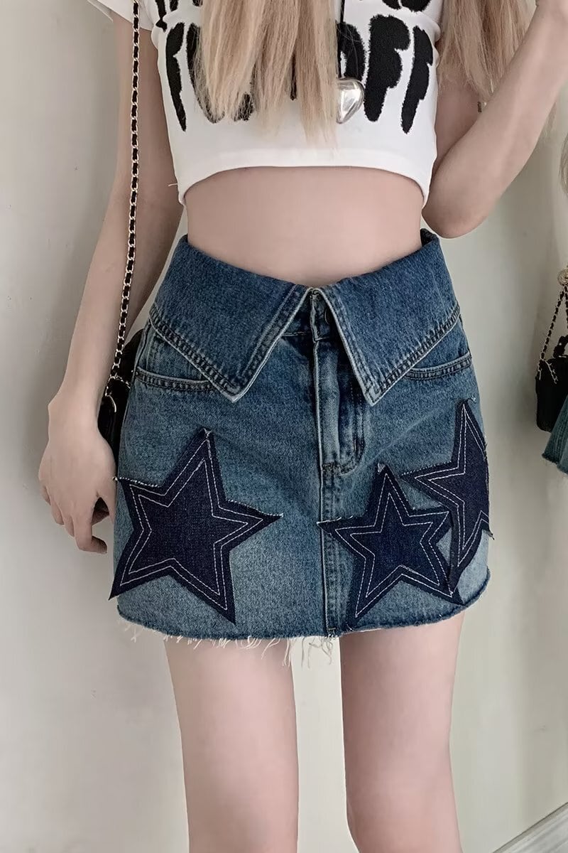 【bottoms】AラインデニムスカートG20938