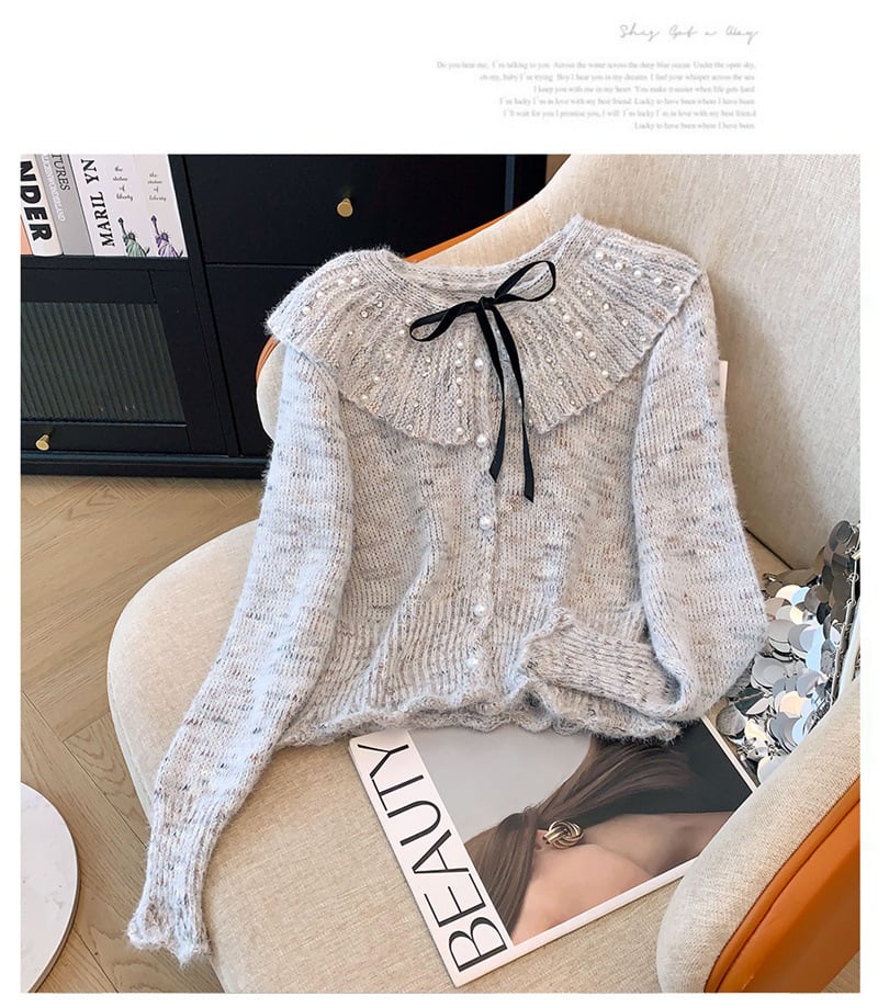 【tops】パールニットセーター　M27186