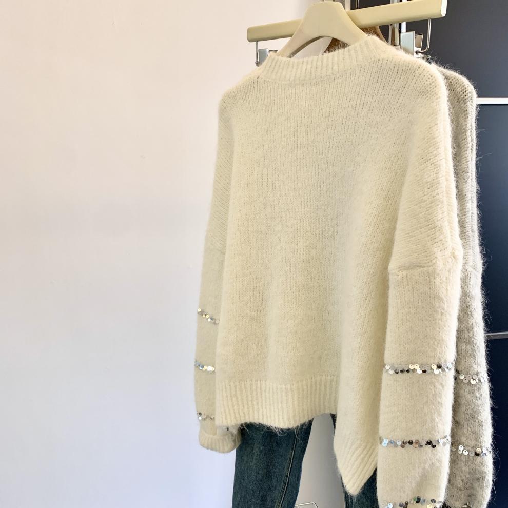 【tops】スパンコールニットセーター　M29252
