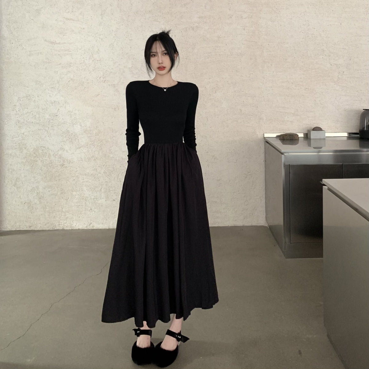【dress】バックオーポンワンピース　M29711