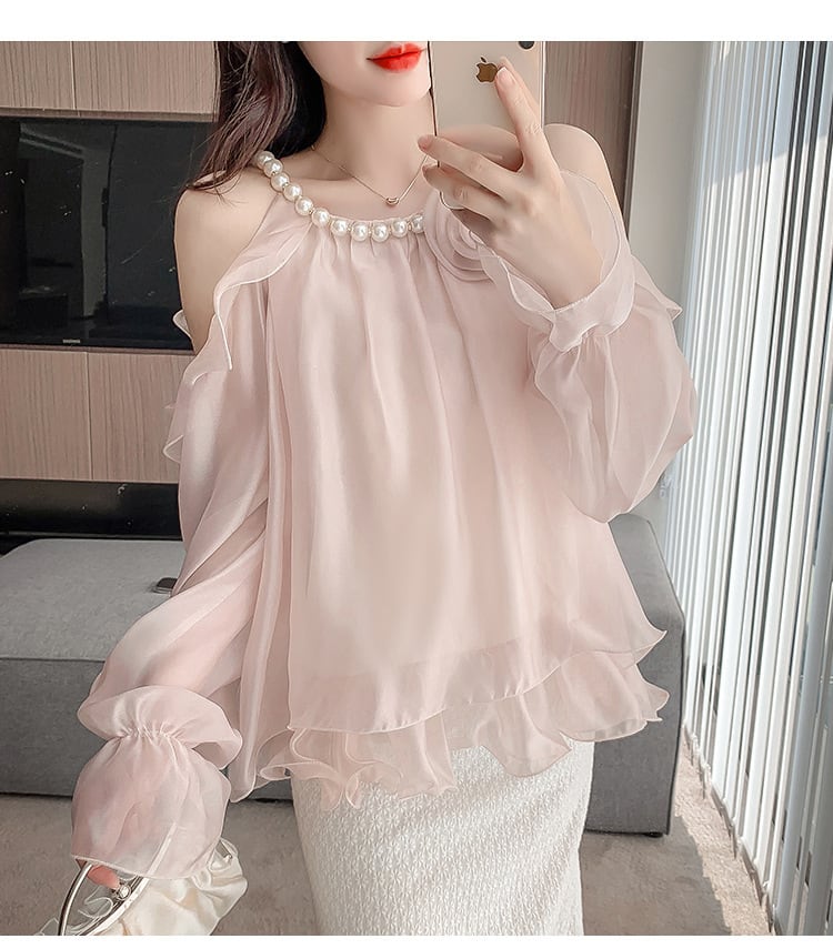 【tops】オフショルダーブラウス　M29371