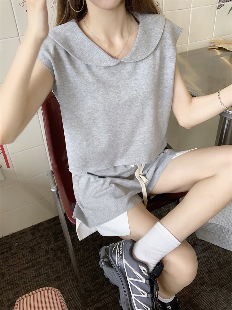 【set】Tシャツ×ショートパンツセット　M24037