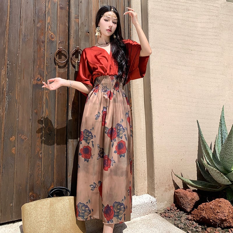 【dress】プリントワンピース　M25280