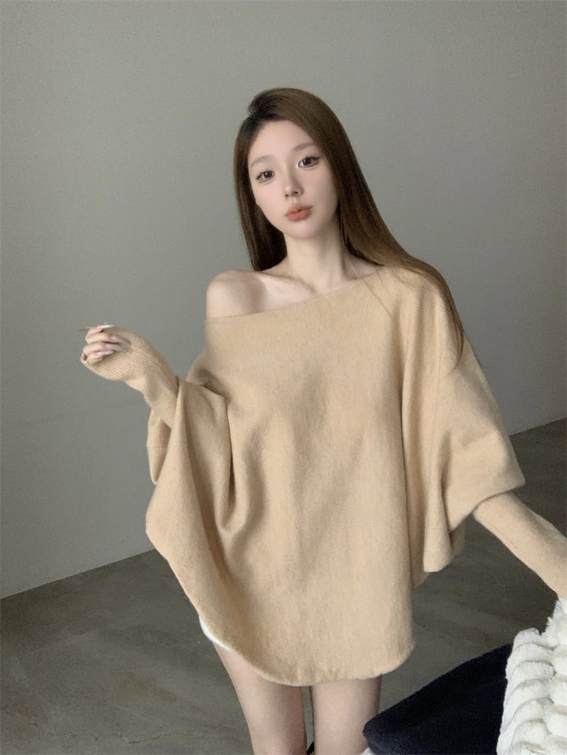 【tops】ドルマンスリーブニットトップス　M28395