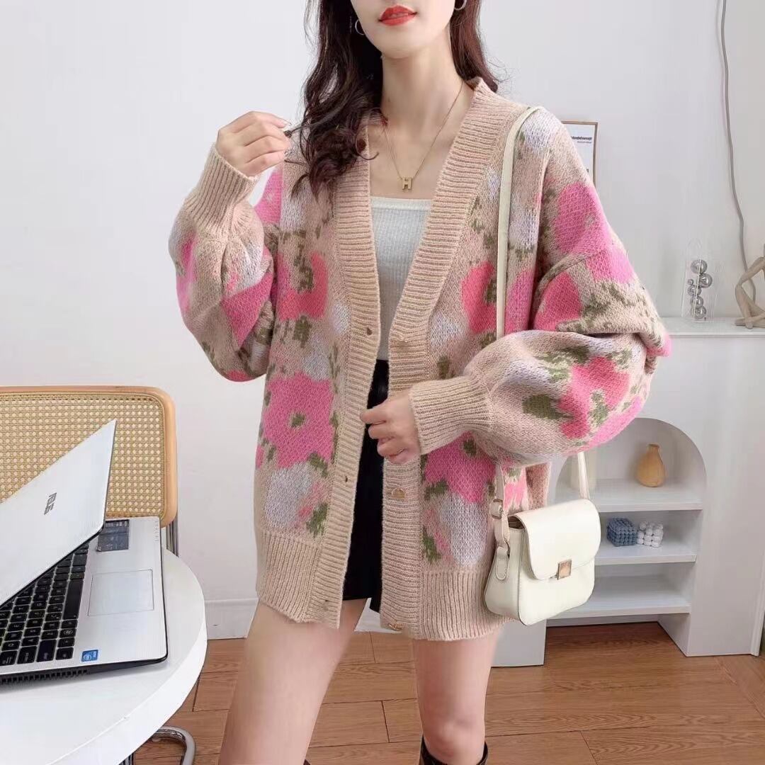 【outer】Vネックニットカーデ　M19037