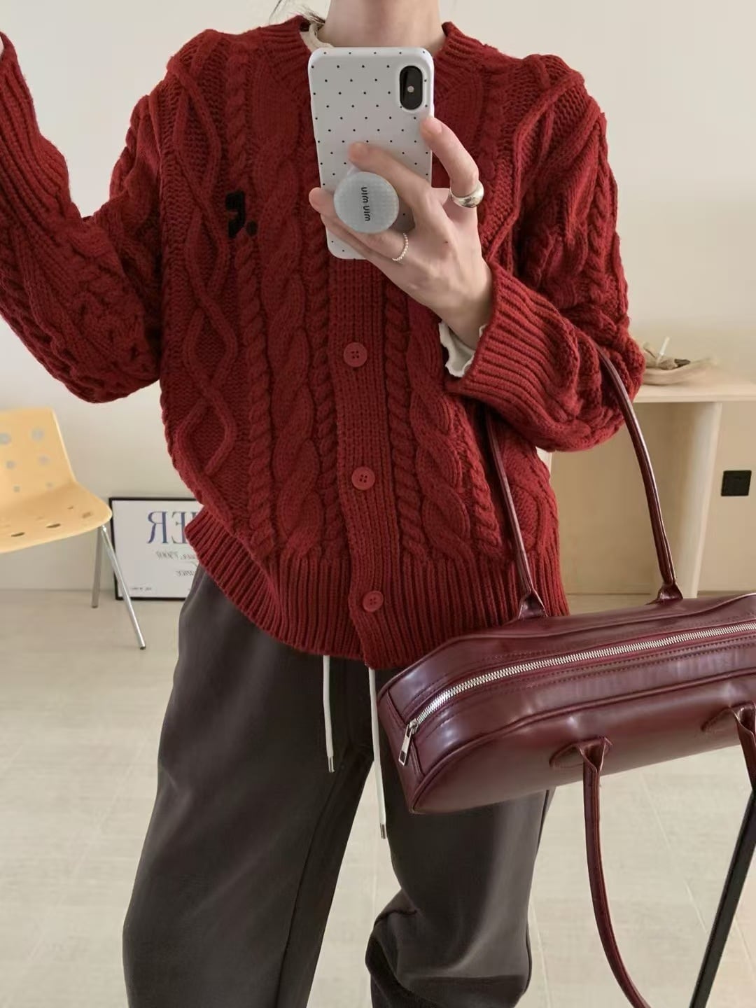 【outer】ニットカーデ　M28823