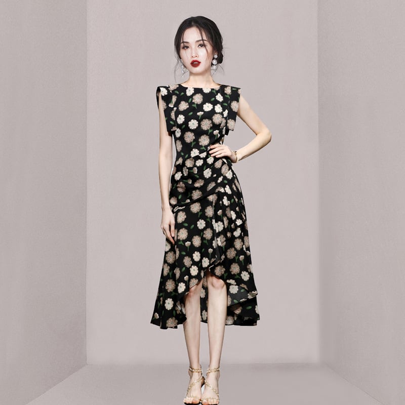 【dress】プリントワンピース　M25218