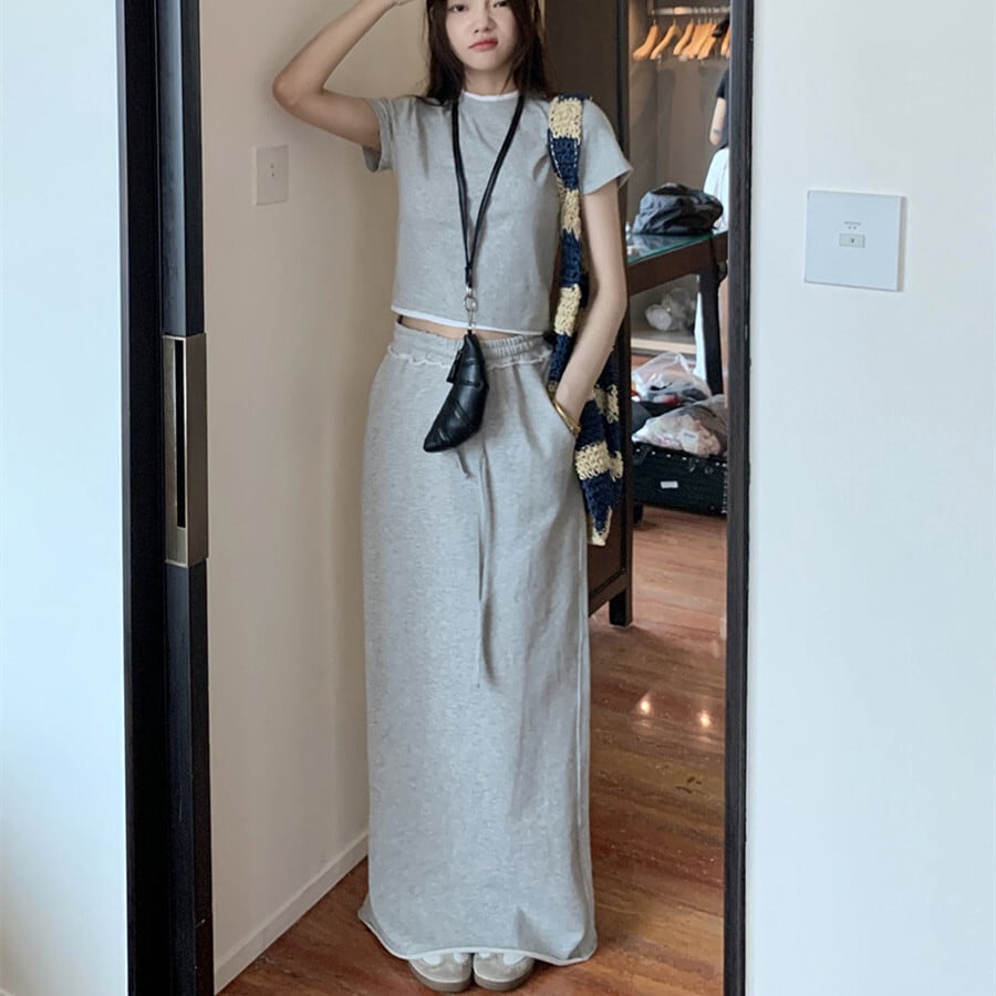 【set】Tシャツ×スカートセット　M24374